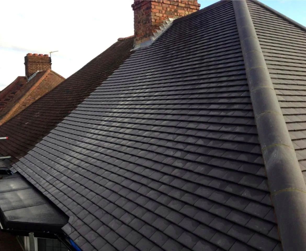 Completed pitched tiled roof